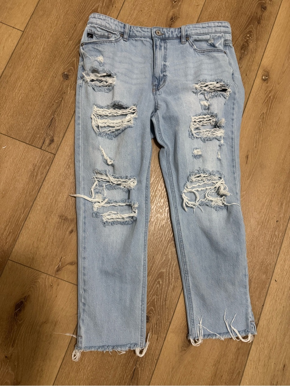 KanCan Light Blue Distressed Boyfriend Jeans